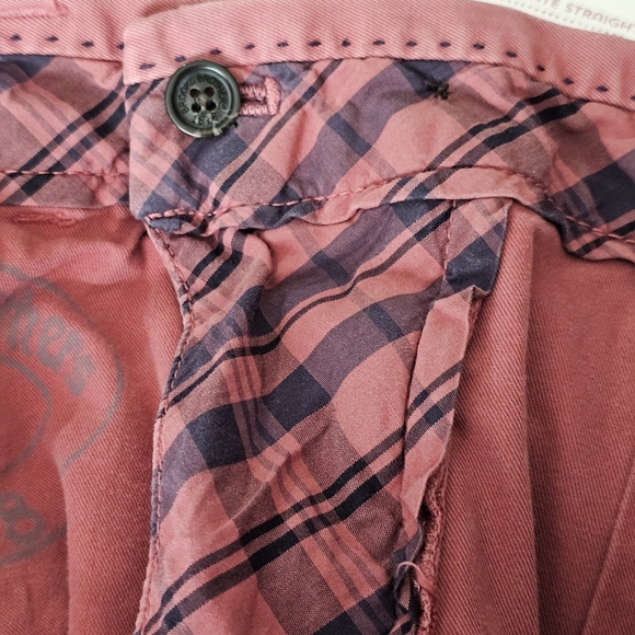 Brooks Brothers Clark Chino Flat Front Mauve Cotton Pants Mens 31x32 - Picture 9 of 9